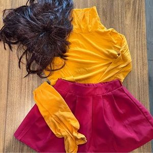 Velma Kids Halloween costume with Wig